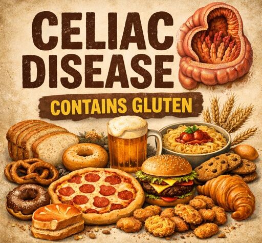 celiac disease causing joint pain and foods that contain gluten